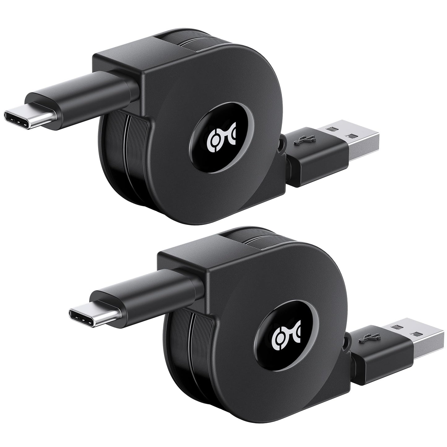 Cable Matters Short Retractable USB C Cable 1m (Retractable USBC to USBA, USBC to USB Cord, iPhone 15 Charger Cable) Compatible with iPhone 15 Pro Max