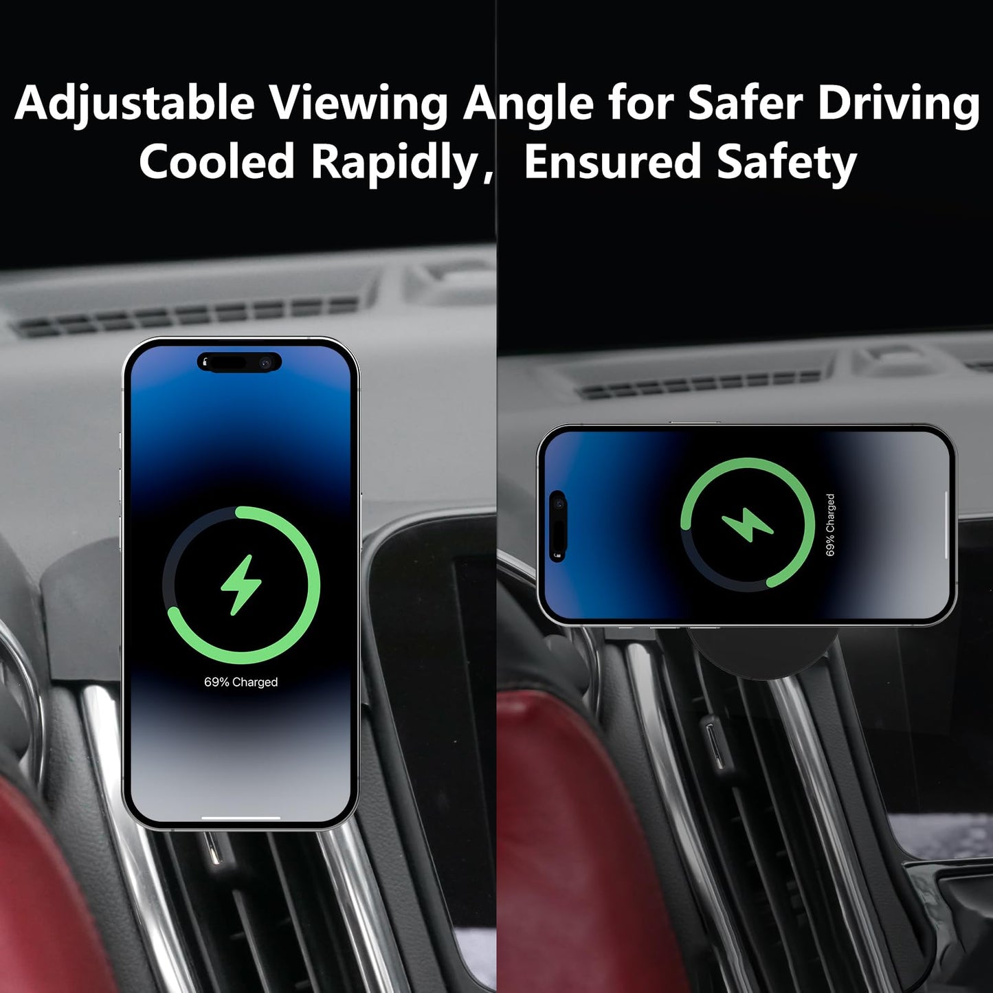 CLEC for Chevrolet Equinox 2020-2024 Magnetic Wireless Charger Car Phone Holder Mount Custom Fit for Chevrolet Equinox Chevy 15W Fast Charging Car