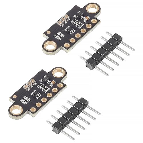 2pcs VL53L0X Time-of-Flight Ranging Sensor Flight Distance Measurement Module VL53L0X ToF Sensor for Arduino(Black)