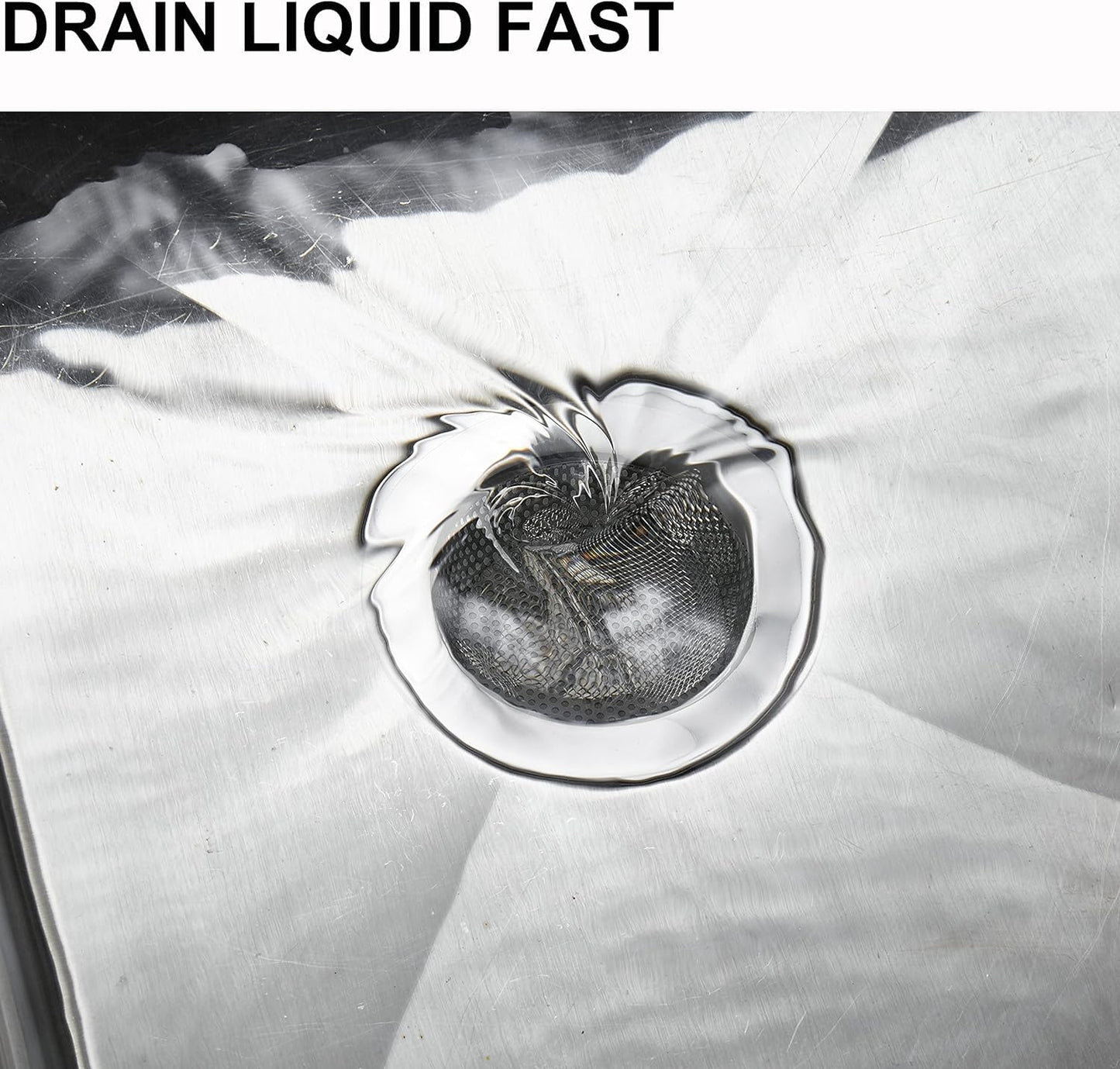 LASSHSWA Kitchen Sink Strainer, Stainless Steel Drain Strainers with Large 4.5" Wide Rim, 2 Pack for Kitchen Sinks