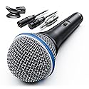 MRSDY Wired XLR Microphone, Metal Handheld Cardioid Dynamic Mic for Singing, Stage, Studio, Karaoke, with On/Off Switch, 16.4ft XLR Cable, Pouch