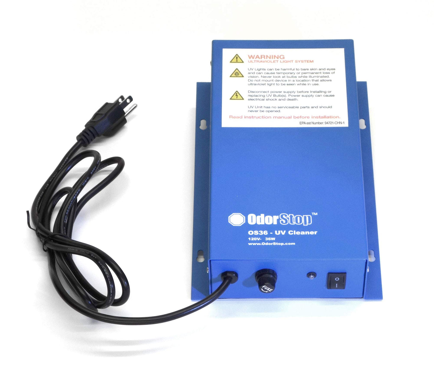 OdorStop OS3612 UV Air Purifier with 12-in Bulbs