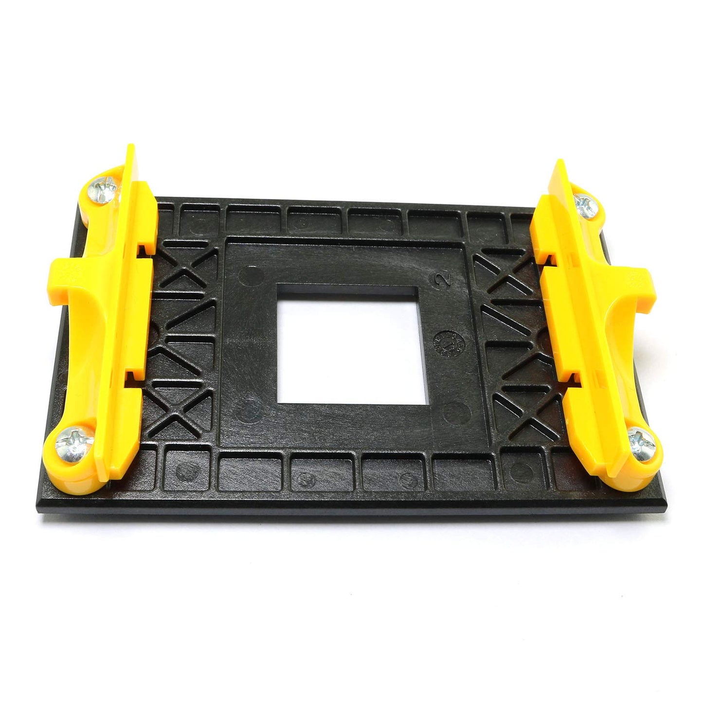 RLECS AM4 Retention Bracket & AM4 Back Plate - CPU Cooler Mount - Yellow Plastic