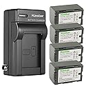 Kastar 4-Pack CGR-D16 Battery and AC Wall Charger Replacement for Panasonic AG-3DA1, AG-3DA1E, AG-3DA1P, AG-AC90, AG-AC90P, AG-AC90PJ, AG-AC90PX