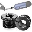 Rigych Mic Stand Adapter 5/8 to 3/8 Slotted Blue Yeti Microphone Adapter 2 Pcs 5/8 Male to 3/8 Female Mic Screw for Blue Yeti X, Yeti Pro, Blue