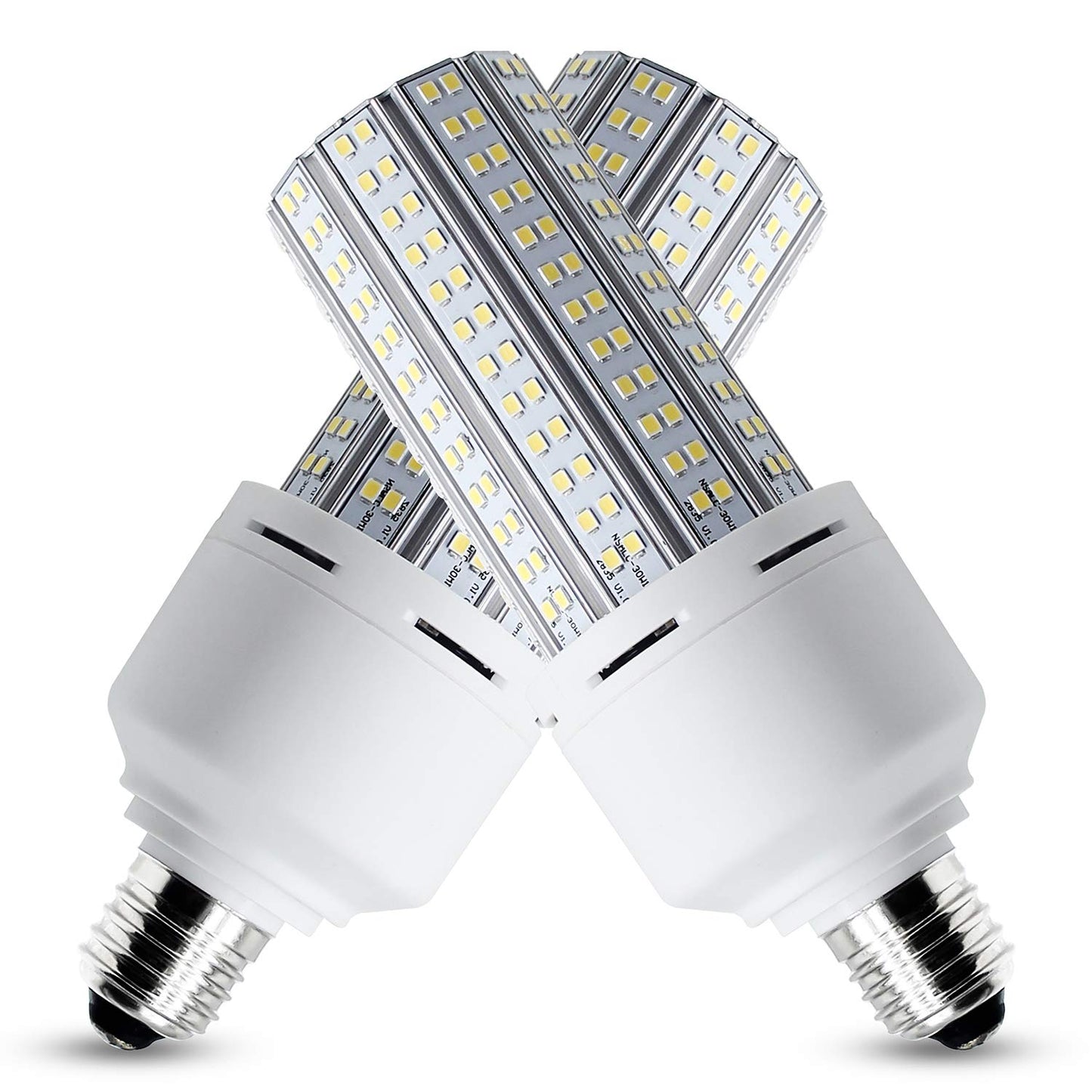 New Sunshine, 2 Pack LED Corn Light 600W Equivalent LED Corn Bulb 7500 Lumen 60W Large Area Cool Daylight White E26/E27 Medium Base for Garage