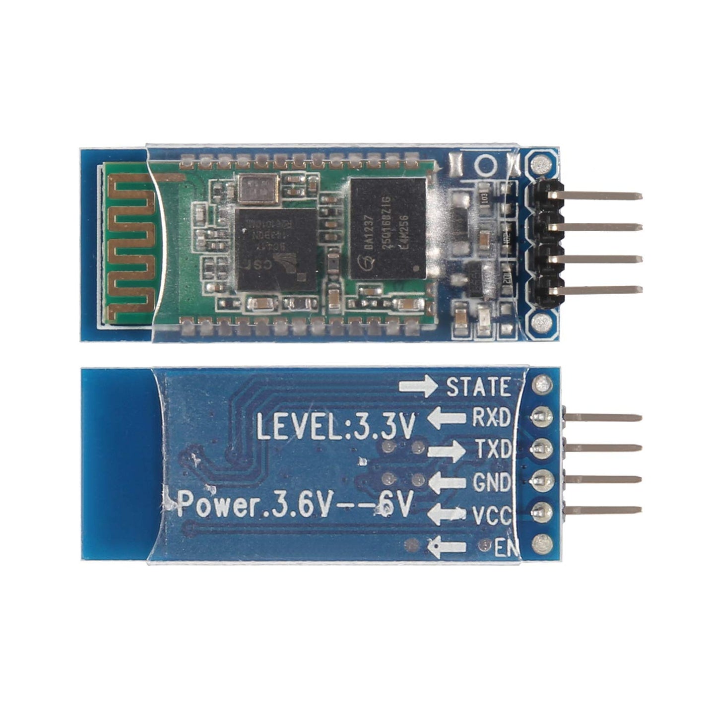 ACEIRMC 10pcs HC-06 RS232 4 Pin Wireless Bluetooth Serial RF Transceiver Module Bi-Directional Serial Channel Slave Mode for Arduino