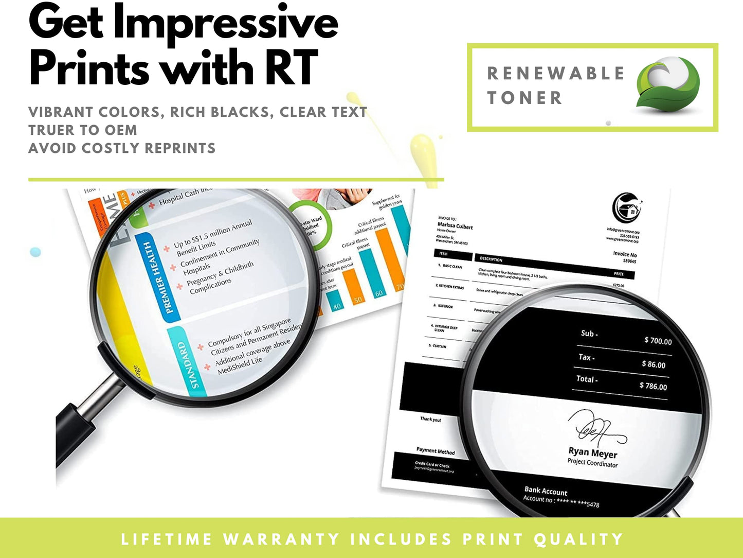 Renewable Toner 51A Compatible MICR Toner Cartridge Replacement for HP Q7551A Laser Printers P3005 M3027 M3035