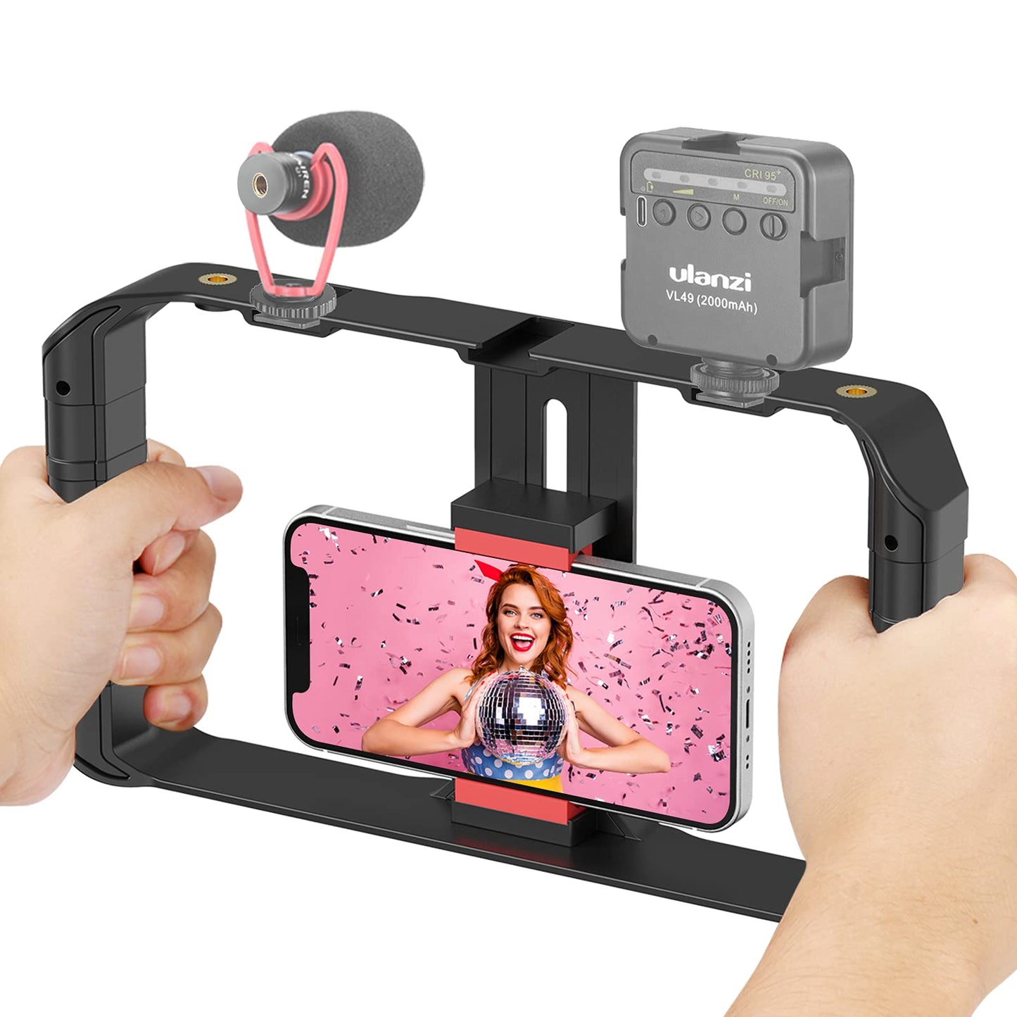 ULANZI U Rig Pro Smartphone Video Rig, Filmmaking Vlogging Case, Phone Video Stabilizer Grip Tripod Mount for Videomaker Film-Maker Video-grapher