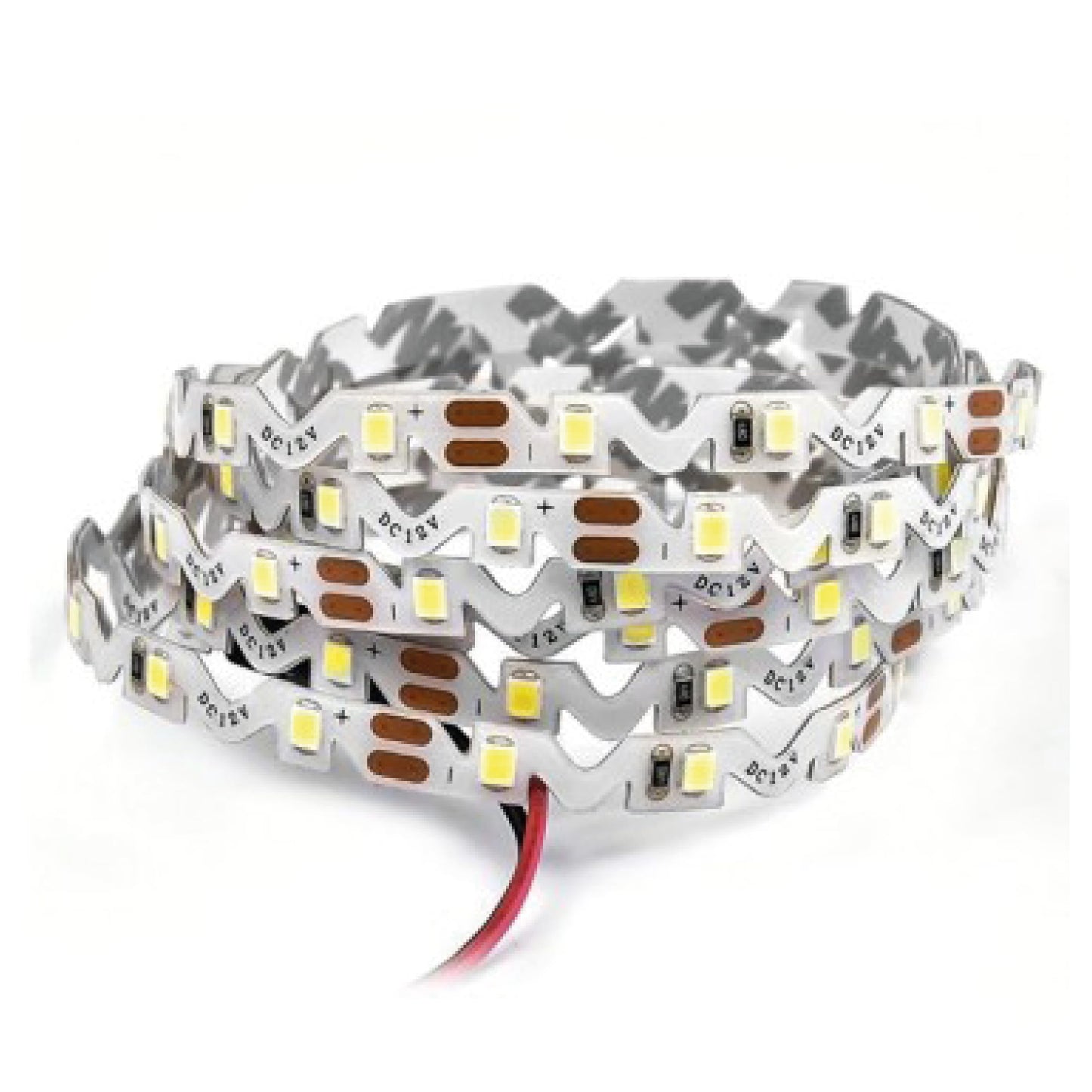 DEMASLED LED Lighting 24V 16.4ft UL Listed Warm White 2835 SMD Zig-Zag LED Strip Lights Dimmable 660lm/m 6.2W/m 300 LEDs 60 LEDs/m IP33