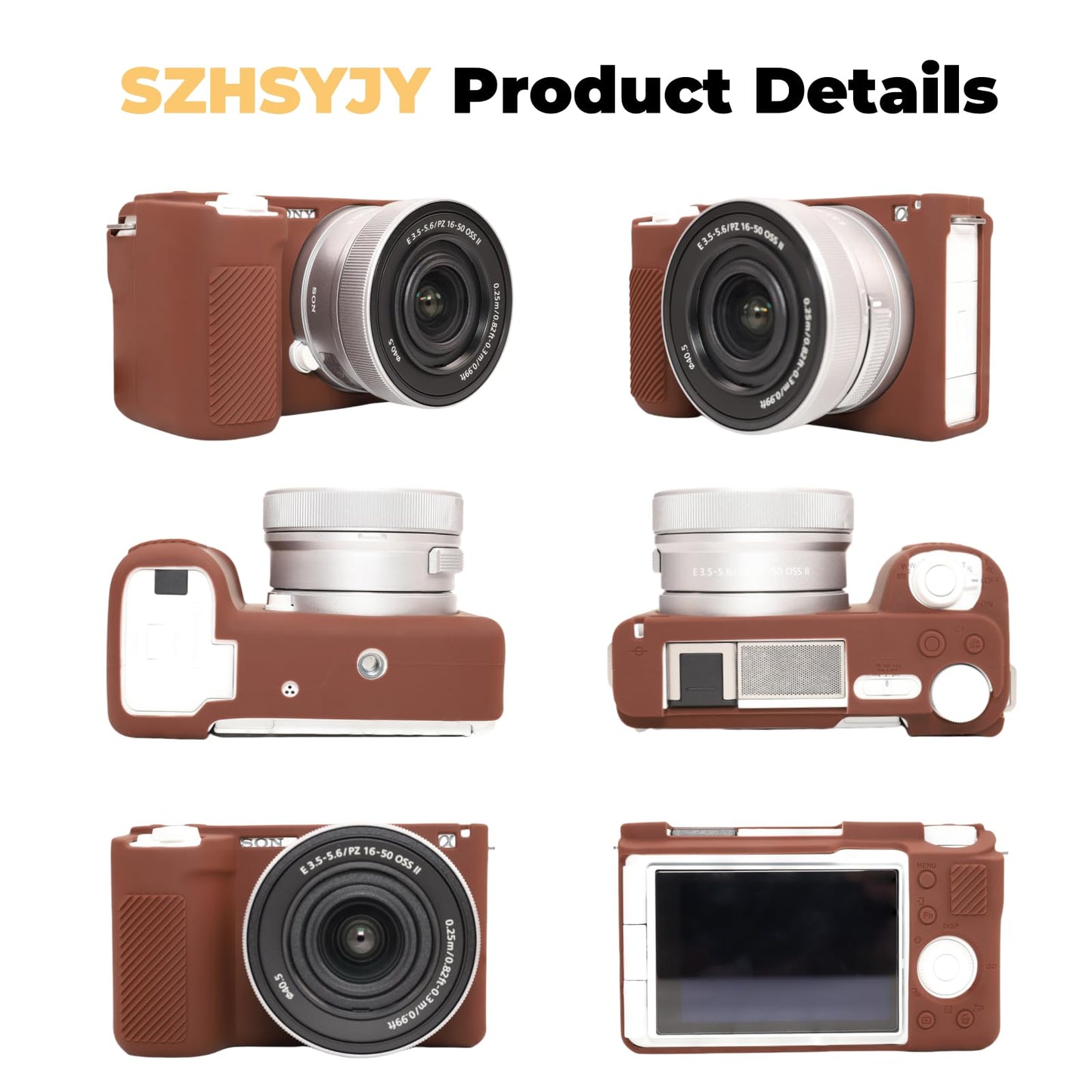 SZHSYJY Camera Case for Sony ZV-E10 II/ZV-E10M2 Digital Camera,ZV-E10 II Soft Silicone Protective Bag,Anti-Scratch Slim Fit Soft Sleeve with ZV-E10 II