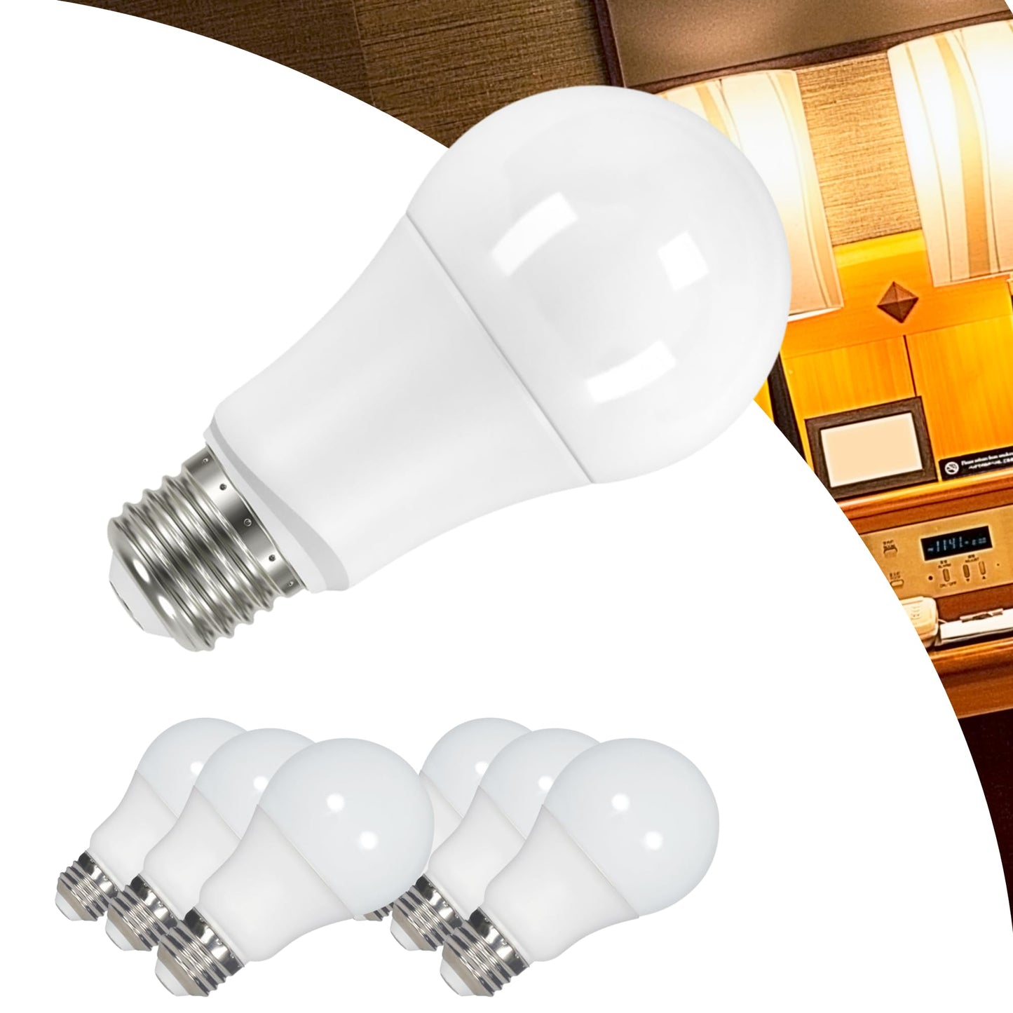 Satco S9594 9.5W A19 LED Bulb, 3000K Soft White, E26 Medium Base, 800 Lumens, Frosted Finish, 220° Beam Angle, Non-Dimmable, Enclosed Fixture Rated