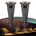 Makergroup Landscape Lighting Stakes Replacement, Outdoor Light Stakes, 1/2 NPT Female Thread, 9.5" Ground Light Spikes with Brass Thread, Garden Yard
