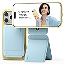 MOFT Phone Tripod Stand Selfie Stick for iPhone, Multi-Angles iPhone Stand, Lightweight & Portable Phone Holder, Strong Magnets, MOVAS Vegan Leather