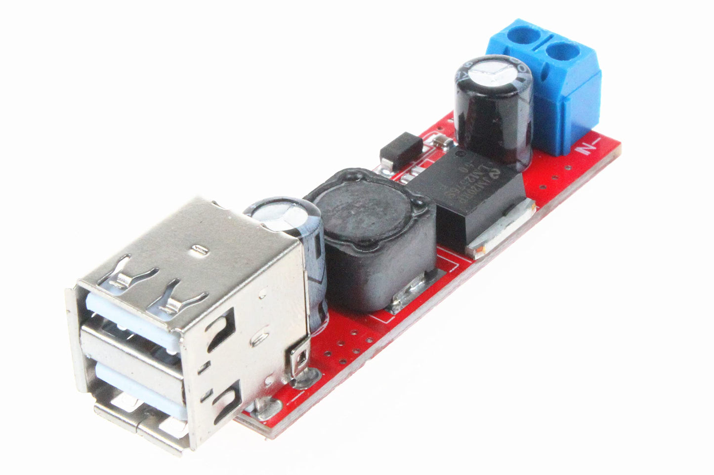 NOYITO 5V 3A Dual USB Power Supply Module DC12V 24V 6-35V Buck to 5V Adaptive Current Dual USB Output Charger Regulators