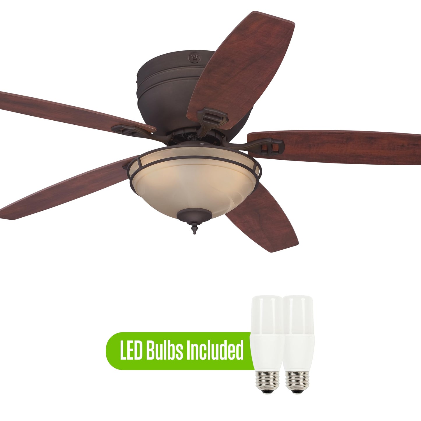 Westinghouse 7209600 Ceiling Fan with LED Light, 52-Inch, Brushed Nickel