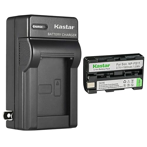 Kastar 1-Pack Battery and AC Wall Charger Replacement for Sony CCD-CR1, CCD-CR5, DCR-PC1, DCR-PC2, DCR-PC3, DCR-PC4, DCR-PC5, DCR-TRV1VE, DSC-F505
