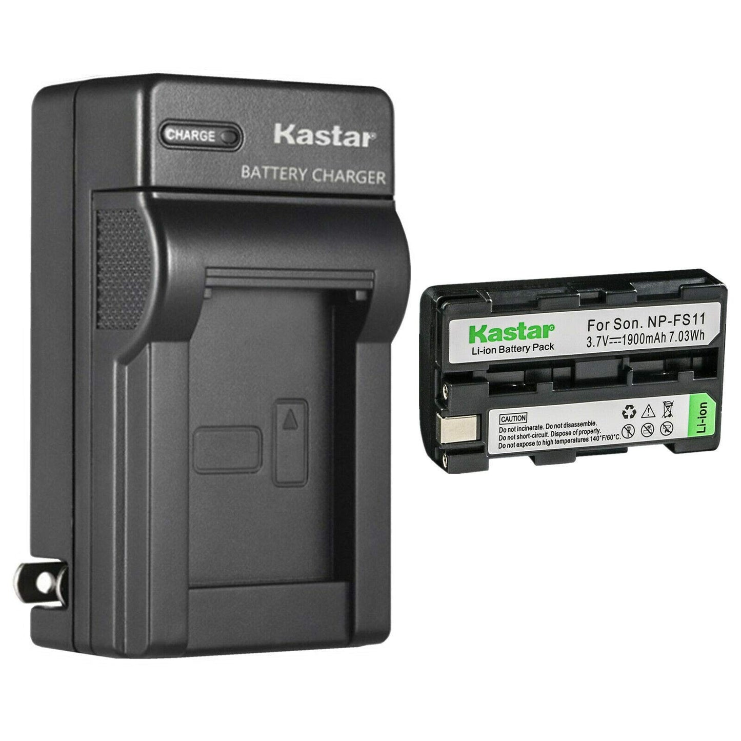 Kastar 1-Pack Battery and AC Wall Charger Replacement for Sony CCD-CR1, CCD-CR5, DCR-PC1, DCR-PC2, DCR-PC3, DCR-PC4, DCR-PC5, DCR-TRV1VE, DSC-F505