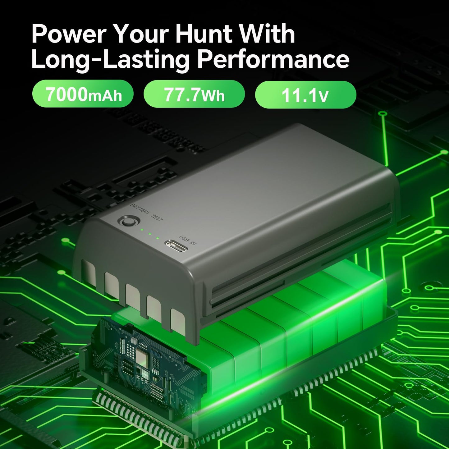Adicop Rechargeable Lithium Camera Battery 2 Pack 7000mAh Compatible with Steahlt Cam Trail Camera Deceptor Fusion Connect MAX Flashback