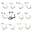 TFD Supplies Wholesale Bulk Earbuds Headphones 100 Pack for iPhone, Android, MP3 Player - Mixed Colors
