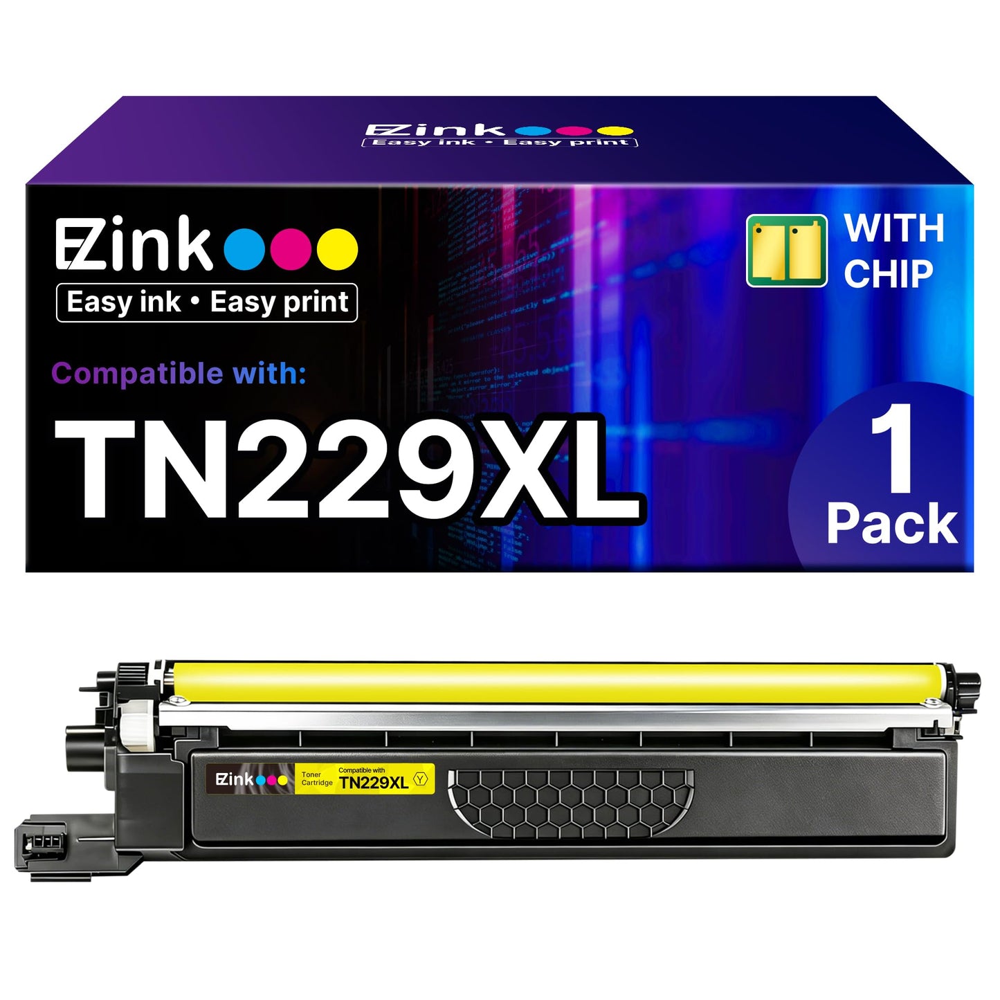 E-Z Ink Compatible Replacement for Brother TN229XL Toner Cartridges 1Yellow