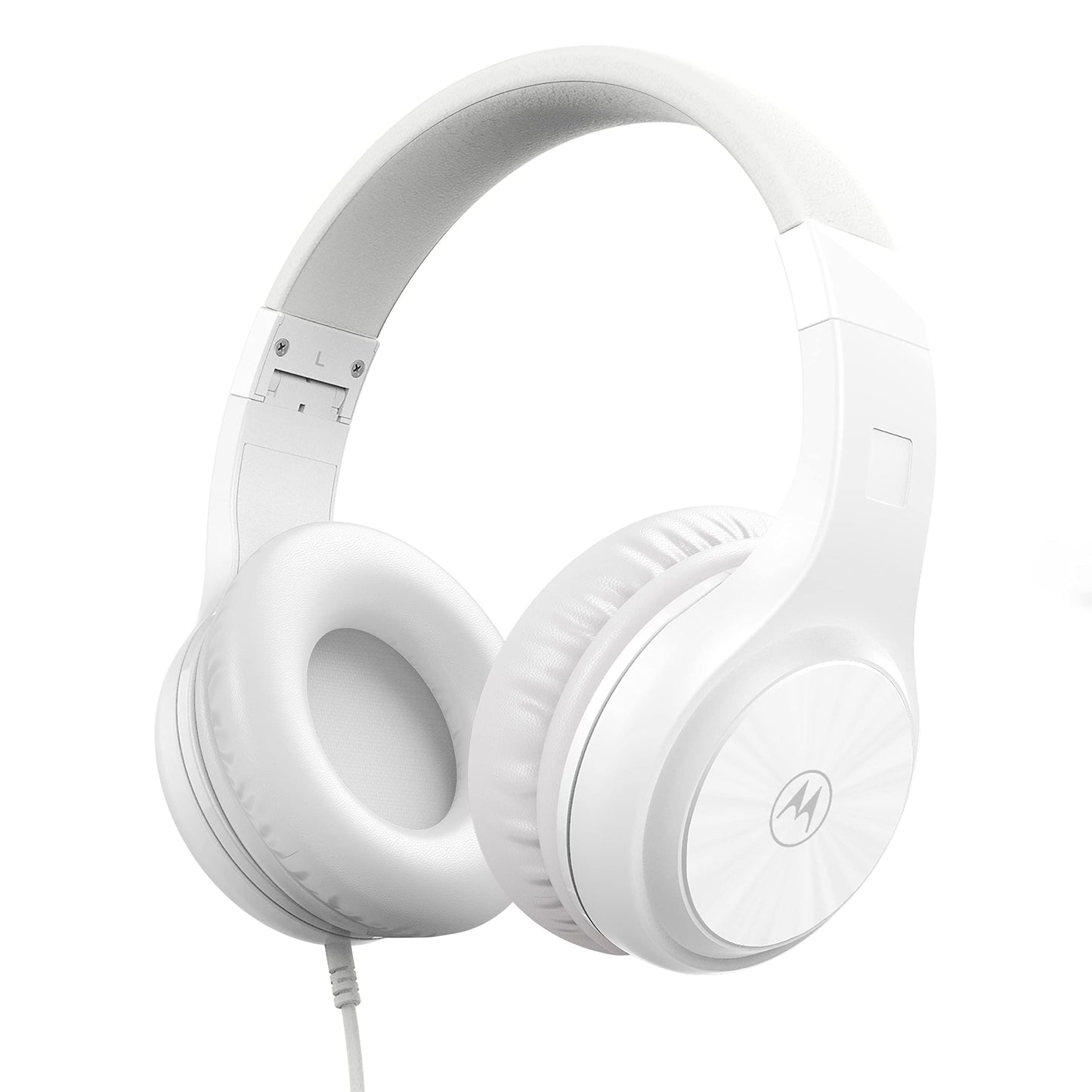 Motorola Sound Moto XT120 Over Ear Headphones Wired with Microphone, in-Line Command Control for Calls - Foldable Wired Headphones with Adjustable…