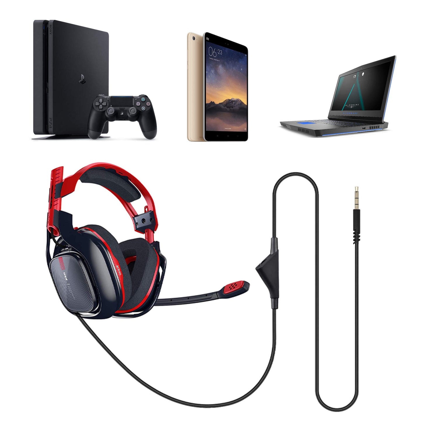 Replacement Astro A10 Cord Cable with Volume Control - Works with Astro A40, A40TR Gaming Headset Cable - Audio Gaming A10 Headset Cable Fits Xbox