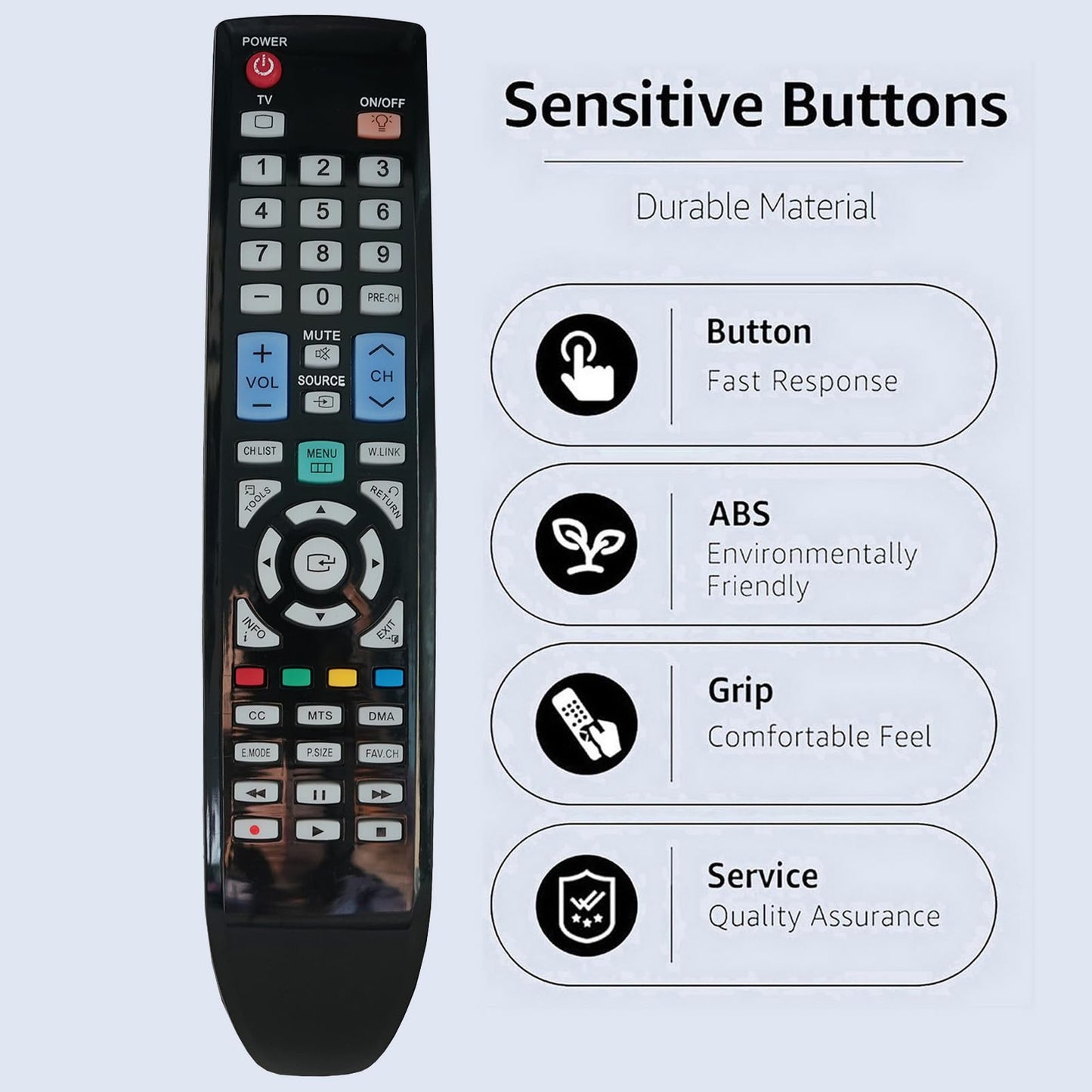 Universal TV Remote Control fit for Samsung BN59-00673A BN59-00696A BN59-00721A LN32A550P3F LN40B640R3FXZA
