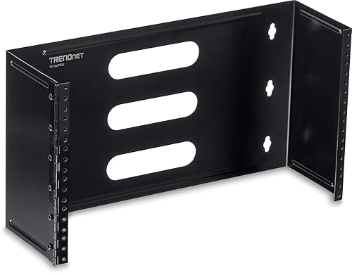 TRENDnet 6U 19-inch Hinged Wall Mount Bracket for Patch Panels and PDU Power Strips, TC-WP6U, Supports EIA-310, Steel Construction,Use with TRENDnet
