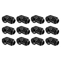dracaena.io 12 Pack G1/4" 90° Rotary 360° Swivel Fitting, Male to Female Extender Adapter for PC Water Cooling Loop, Computer Liquid Cooling Fittings