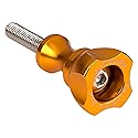 GoTough 25mm Gold Metal Thumbscrew Compatible with GoPro HERO3, HERO3+, HERO4, HERO5, HERO6, HERO7 2-Prong Mounting System
