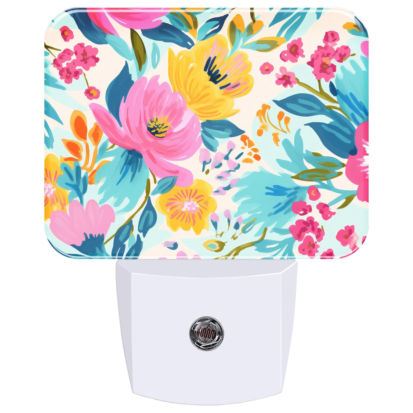AKKAVNIA Night Light Blooming Flowers Plug-in Wall LED Night Lamp with Dusk-to-Dawn Smart Sensor Lamp for Adult Bedroom Living Room Hallway Kitchen