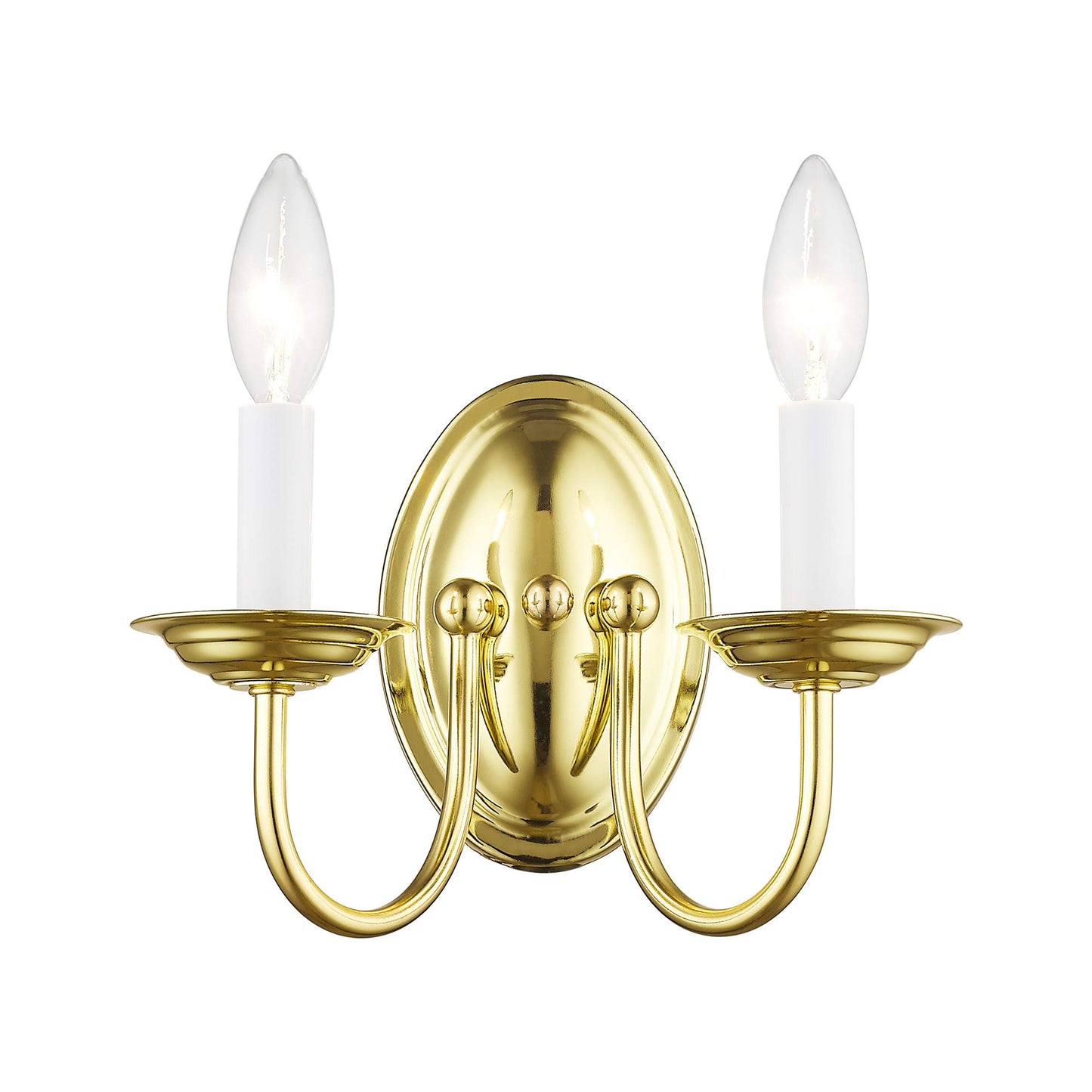Livex Lighting 4152-02 Home Basics 2 Light Polished Brass Wall Sconce
