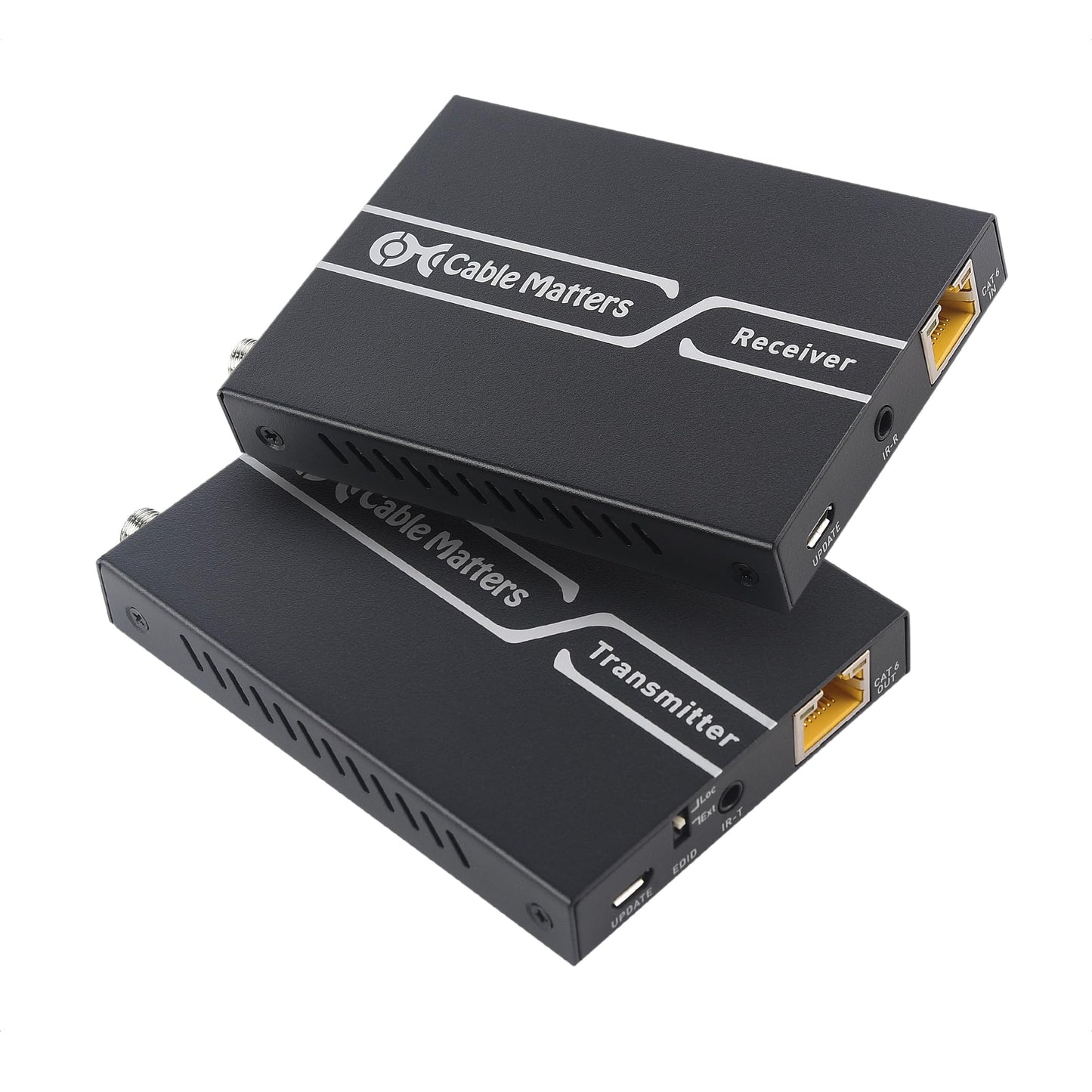 Cable Matters 4K HDMI Extender Balun with 4K60Hz & HDR up to 200 Feet, Wall Mount HDMI Over Ethernet Extender - Support Local Monitor Loop-Out, Black