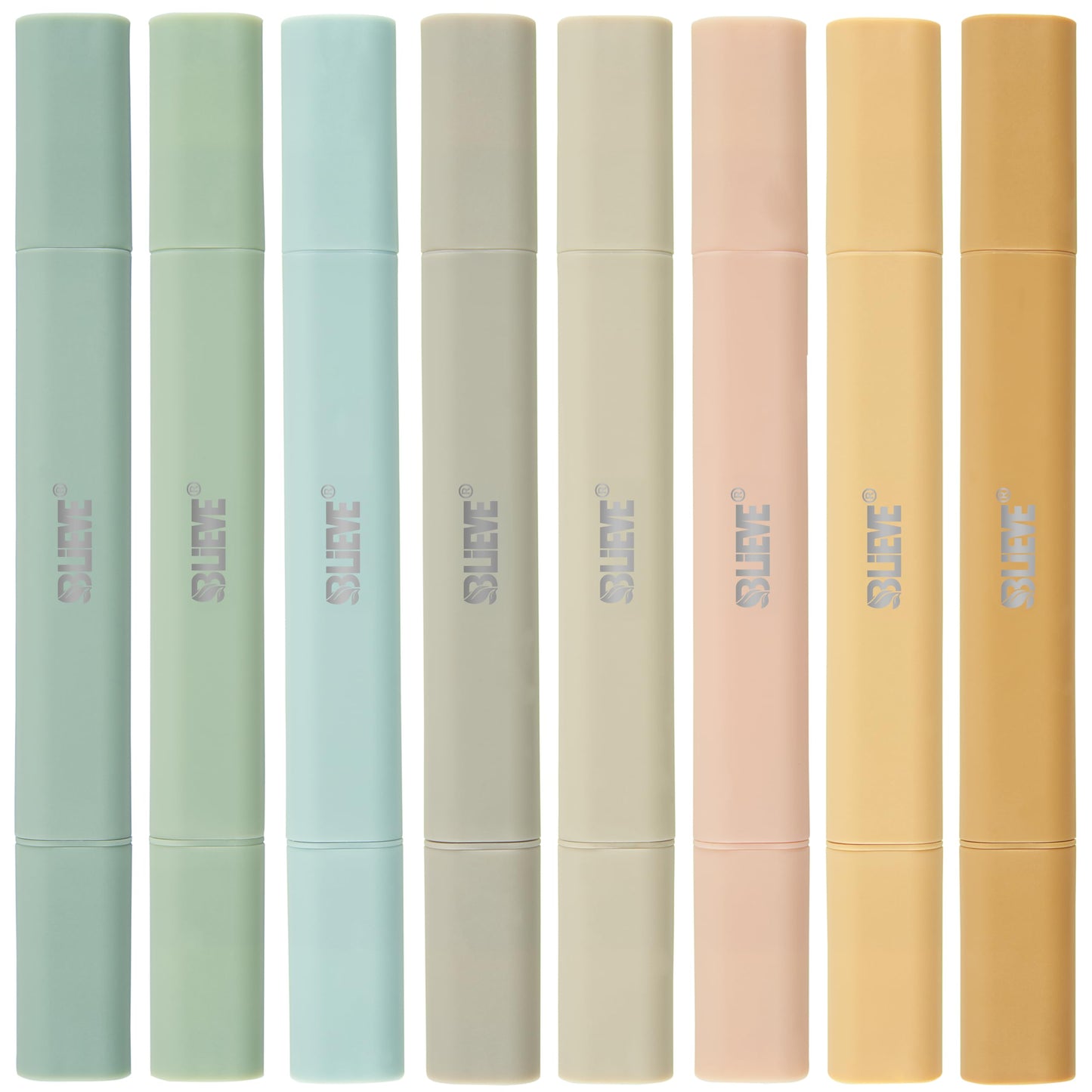 BLIEVE Bible Highlighters No Bleed Through, Pastel Colors, Dual Tip, 8 Pack