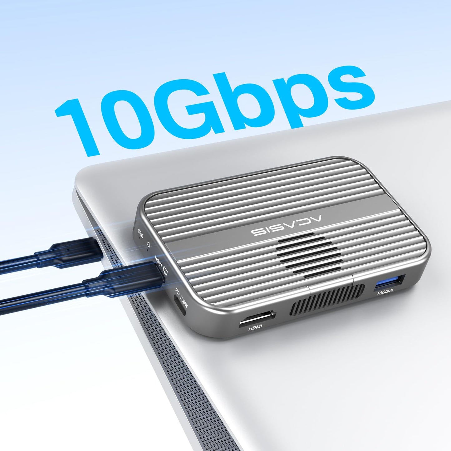 ACASIS 10Gbps Magnetic M.2 NVMe SSD Enclosure & 2230 NVMe SSD Enclosure with Cooling Fan for iPhone 17/16/15 Pro/Pro Max Tool Free