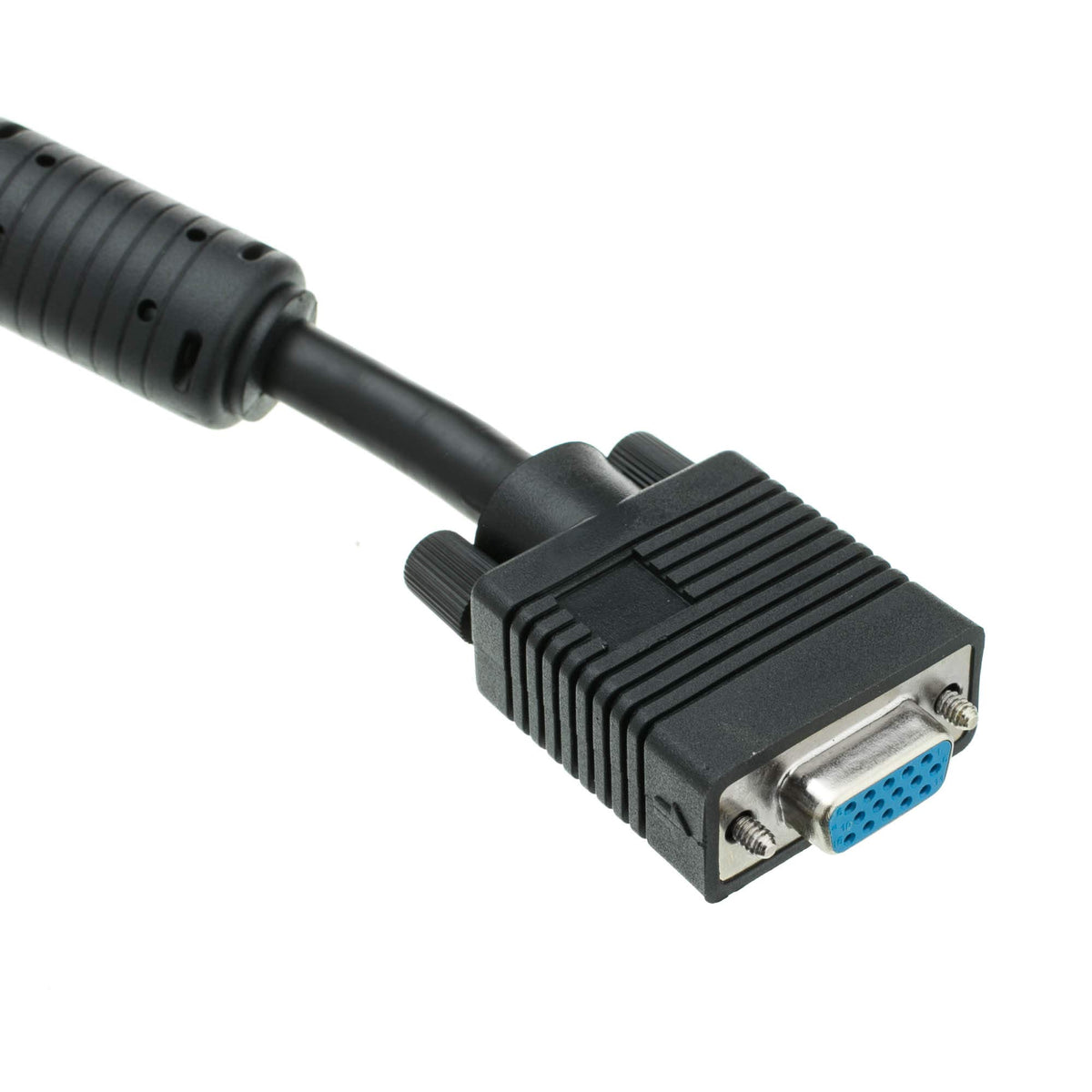 CableWholesale VGA Extension Cable SVGA Male to Female HD15 Male to HD15 Female Double Shielded Monitor Video Coaxial Cable with Ferrite core for PC