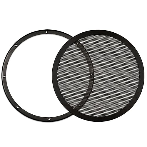 Goldwood Snap On 12" Subwoofer Grille Steel Mesh Speaker Black (SGM12)