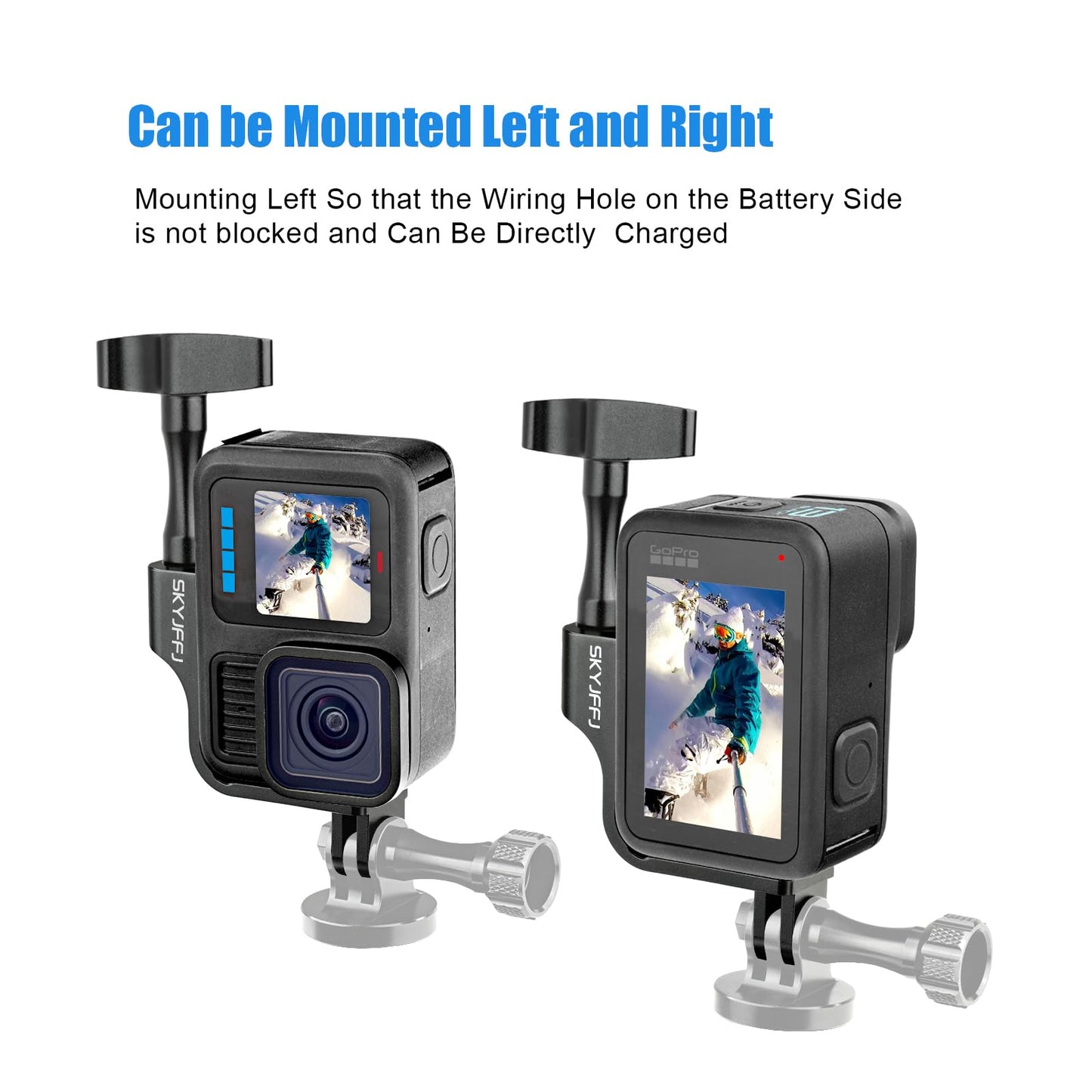 SKYJFFJ 90 Degree Aluminum Vertical Bracket Adapter for GoPro Hero 13/12/11/10/9 Black (Flying Wing)