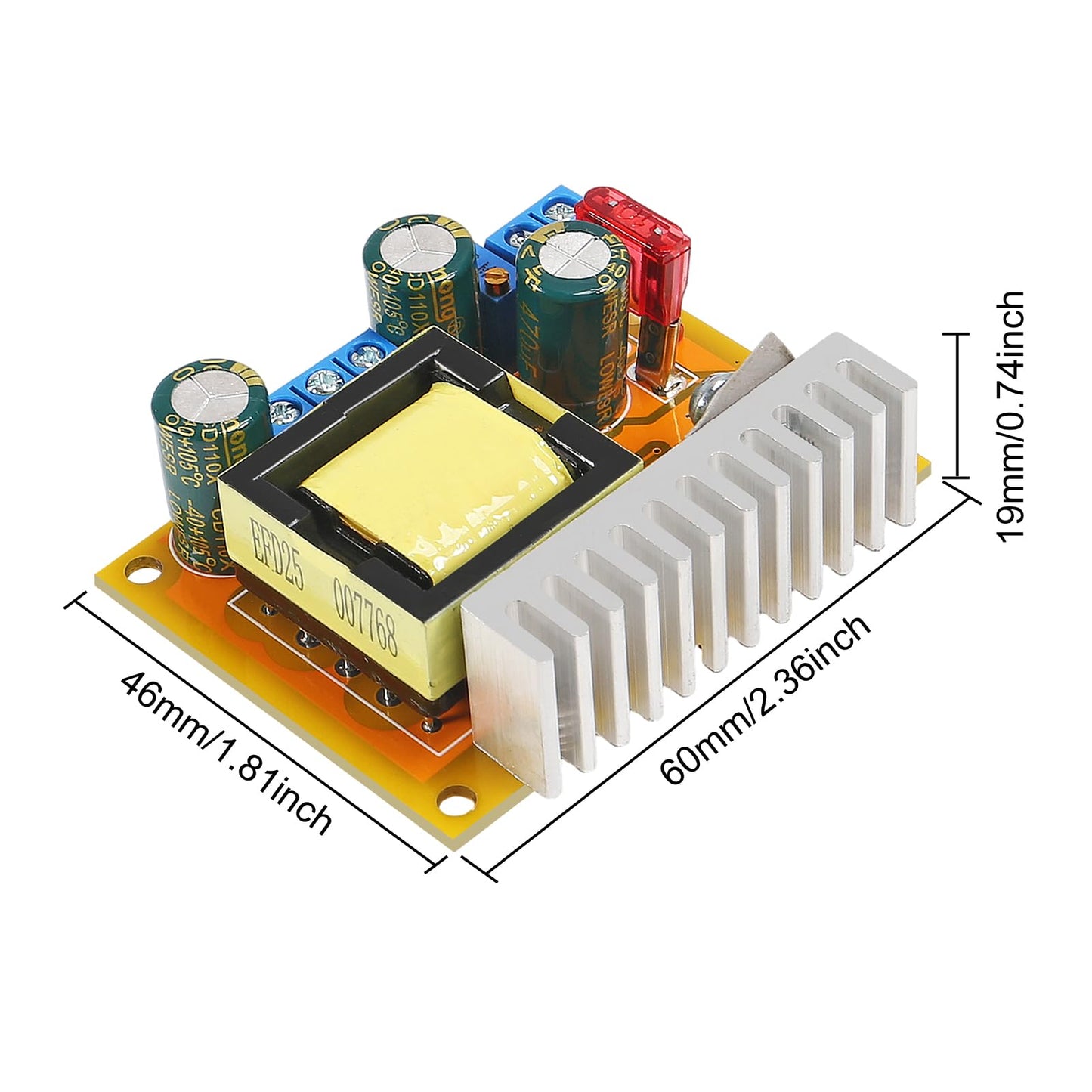 AOICRIE 2pcs DC-DC High Voltage Boost Converter 8V-32V to ±45V-390V ZVS Step-up Booster Module Capacitor Charging Power Supply Module