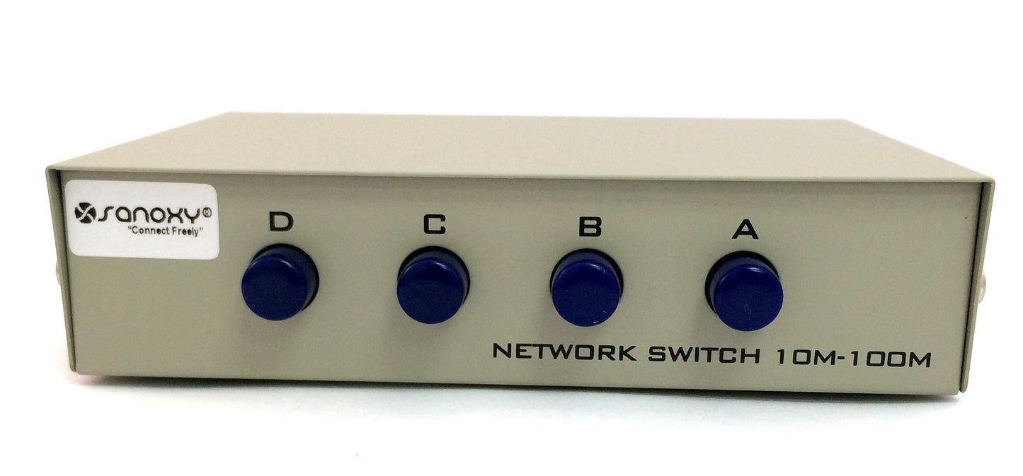 ABCD 4 Way Telephone Network Switch Box, RJ45 Female