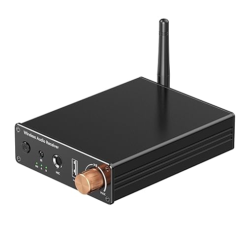 Bluetooth 6.0 Receiver, Bluetooth Audio Adapter with 3.5mm AUX RCA Cable, Wireless Audio Receive Old Stereo/Home Speakers/Wired Headphones/Home Audio