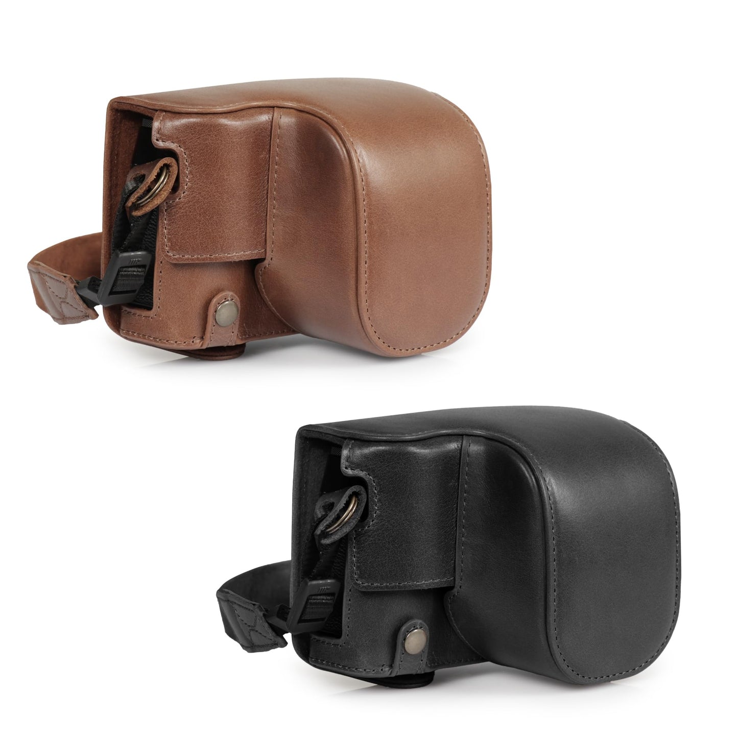 Mega Gear Genuine Leather Camera Case for Fujifilm X100VI - Stylish and Protective - Brown