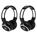 Rockville RFH3 Wireless Infrared Car Headphones, Universal Fit for Any Car Monitor, Adjustable Design, 2-Piece