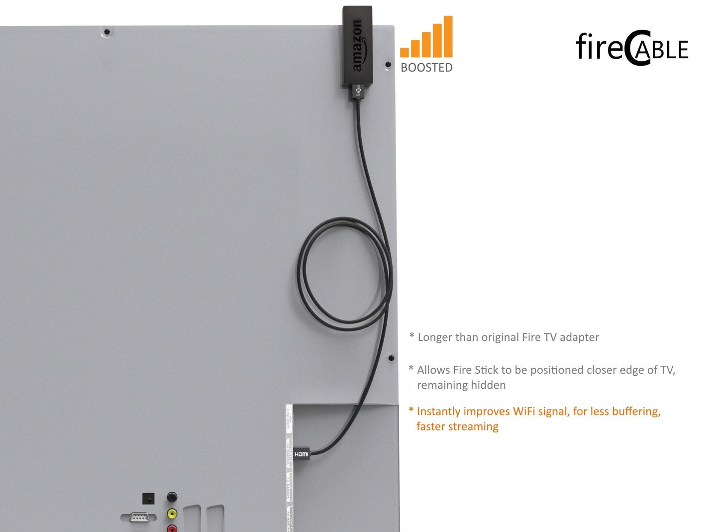 fireCable HDMI Extender (WiFi Signal Booster) for Streaming Media Players