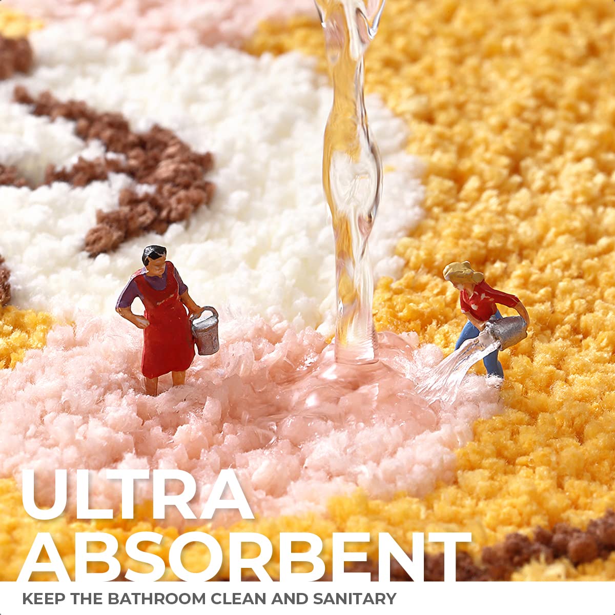 Tyrafry Cute Bath Rug 16 x 24 Cat Mat for Bathroom and Bedroom, Non Slip Absorbent Soft Microfiber Bathroom Mat Machine Washable Thick Plush Rugs…