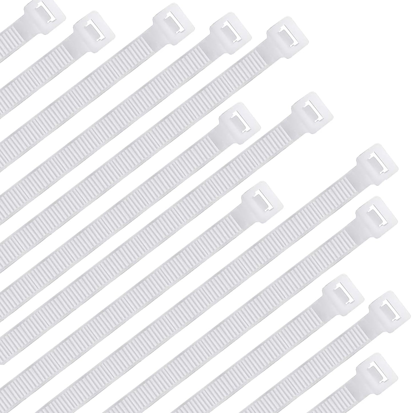30Pcs Cable Zip Ties 350 x 4.8mm / 14 x 0.19 Inch Self-Locking Nylon Tie,50LBS Tensile Strength,Wraps Cord Management,Plastic Heavy Big Wire Toes