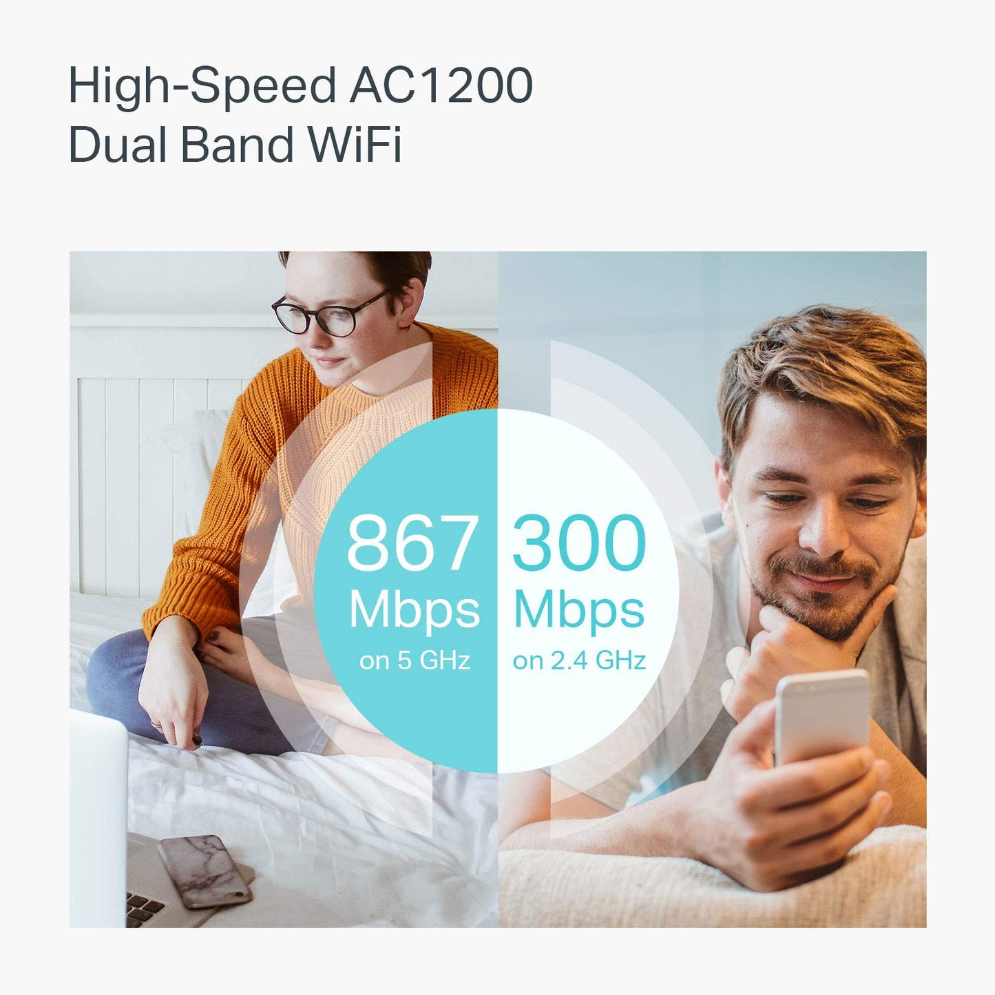 TP-Link AC1200 WiFi Router (Archer A5) - Dual Band Wireless Internet Router, 4 x 10/100 Mbps Fast Ethernet Ports, Supports Guest WiFi, Access Point