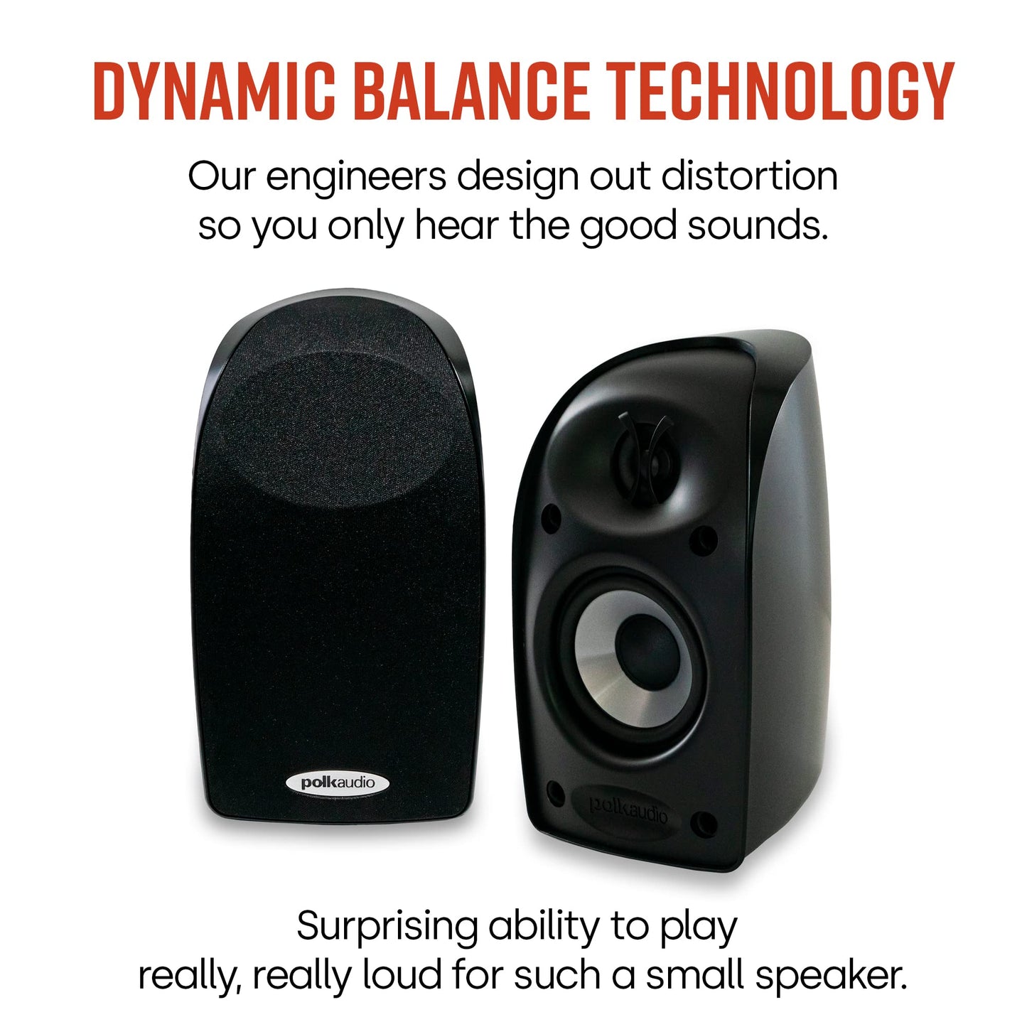 Polk Audio Blackstone TL1 Satellite Speaker (Single, Black) | PowerPort Technology, Hi-Gloss Finish | Compact Sound | Pair with TL Series for Complete