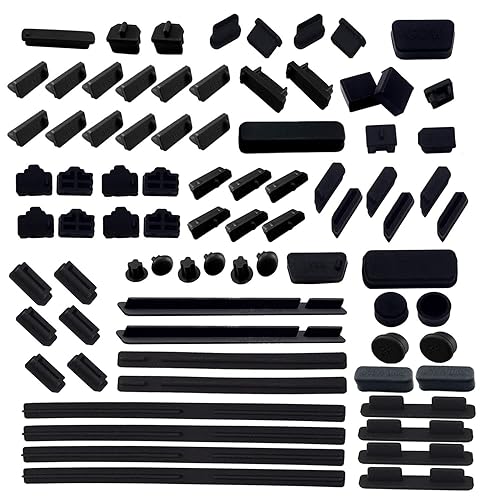 LAMPVPATH 80 PCS Computer Laptop and Motherboard Anti-dust Plugs, 25 Types of Port Anti-dust Covers Stoppers for Computer Laptop and Motherboard - DO